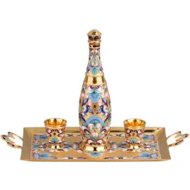 Набор серебряный ликерный "Роспись" на 2 персоны Набор серебряный ликерный "Роспись" на 2 персоны