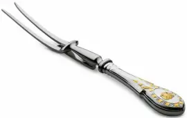 Вилка для мяса из набора "Государственный Герб РФ" с золочением