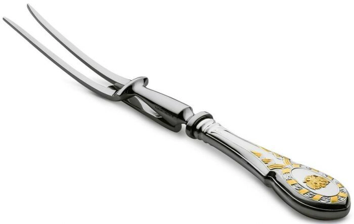 Meat fork from the set "State Coat of Arms of the Russian Federation" with gilding