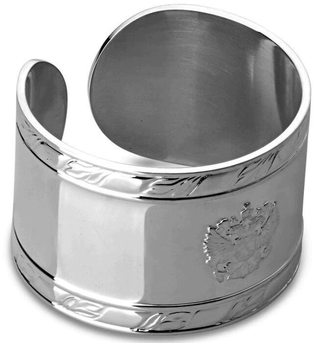 Napkin ring from the set "State Coat of Arms of the Russian Federation" without gilding