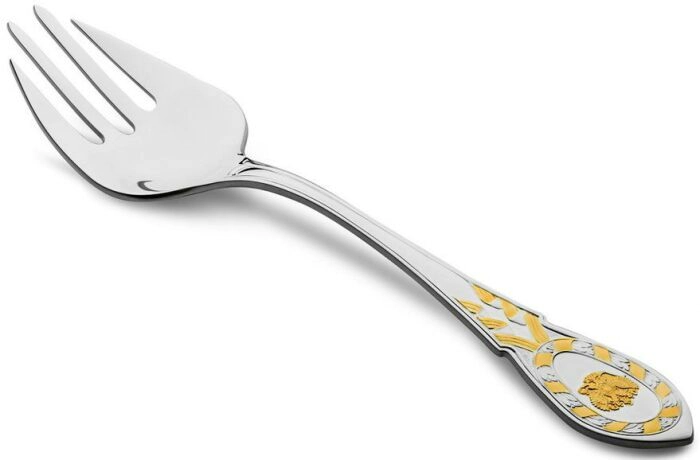 Fish fork from the set "State Coat of Arms of the Russian Federation" with gilding