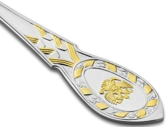 Fish fork from the set "State Coat of Arms of the Russian Federation" with gilding