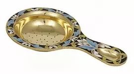 Ситечко "Алый цветочек" из серебра