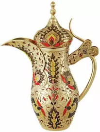 Кофейник из кофейного сервиза "Хоттабыч" (серебро, эмаль)