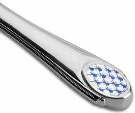 Нож столовый из набора "Элегант Кобальтовая сетка" из серебра Нож столовый из набора "Элегант Кобальтовая сетка" из серебра