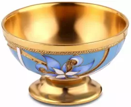 Розетка для варенья из чайного сервиза "Нежность" из серебра с золочением