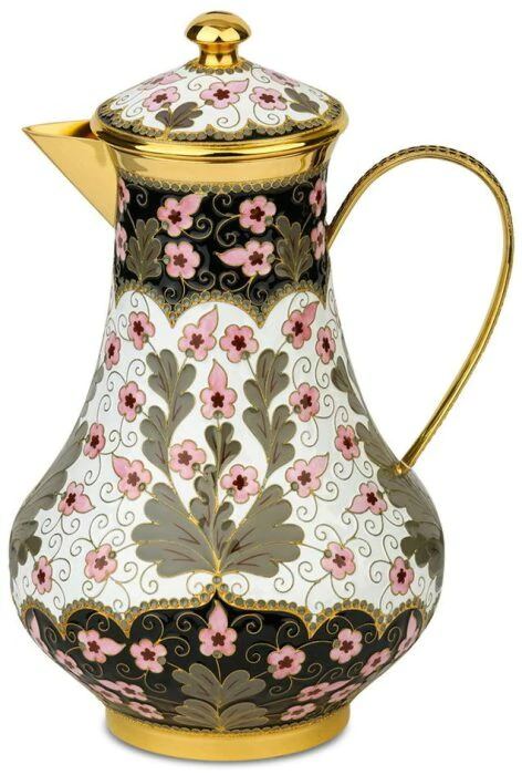 Coffee pot from the coffee set "Flower" made of silver