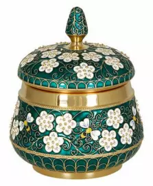 Сахаpница "Пчелка" из серебра с золочением