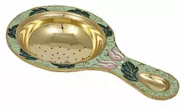 Ситечко "Роза" из серебра с золочением