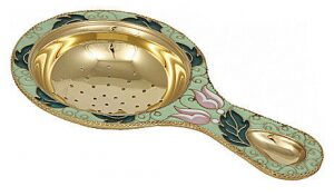 Ситечко "Роза" из серебра с золочением