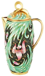 Coffee pot from the Iris coffee set with gilding (silver, enamel)