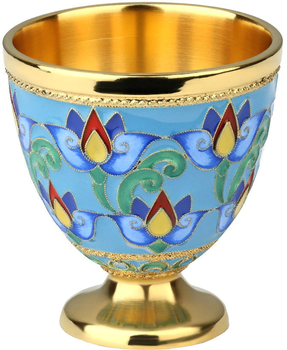 A glass from a liquor set with gilding (silver, enamel)