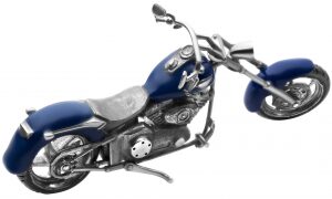 Мотоцикл "Harley Davidson" из серебра, синий