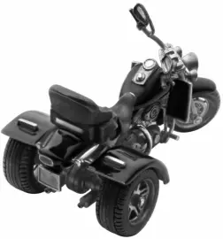 Мотоцикл "Harley Davidson" из серебра (черный)