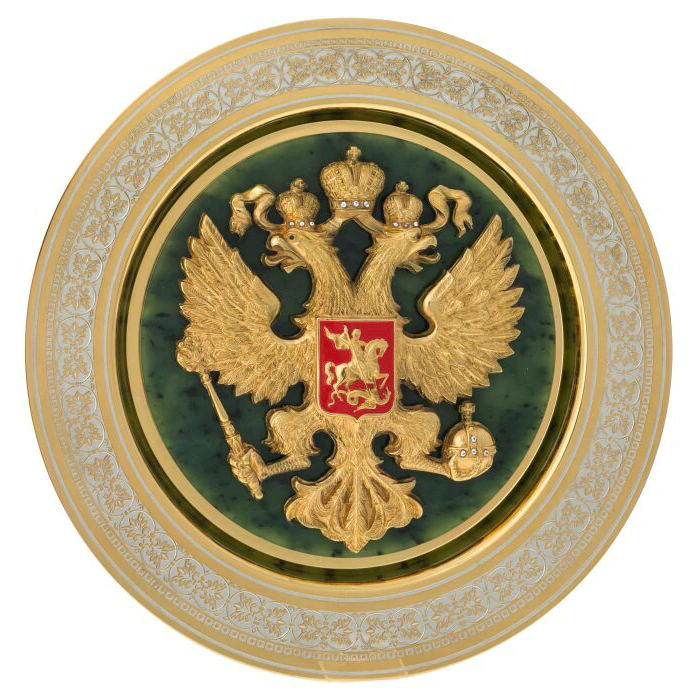Decorative panel "Coat of Arms of the Russian Federation" Zlatoust