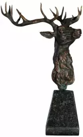 Авторская скульптура из бронзы "Голова оленя"