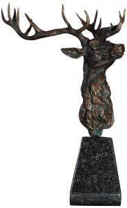 Авторская скульптура из бронзы "Голова оленя"