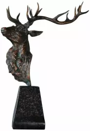 Авторская скульптура из бронзы "Голова оленя"