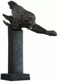 Авторская скульптура из бронзы "Голова барса"