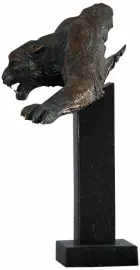 Авторская скульптура из бронзы "Голова барса"