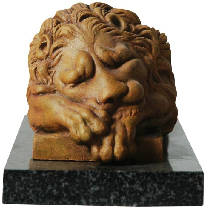 The author's bronze sculpture "Sleeping Lion"