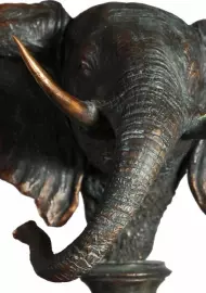 Авторская скульптура из бронзы "Голова слона"