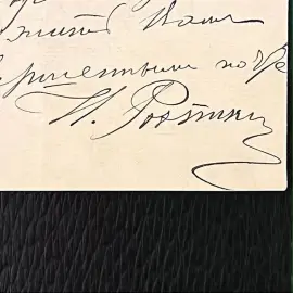 Рукописное письмо с автографом художника Ильи Репина