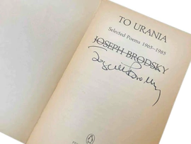 Книга "Избранные поэмы" с автографом Иосифа Бродского