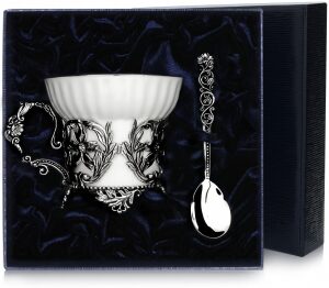 Silver tea set "Symphony": spoon, cup