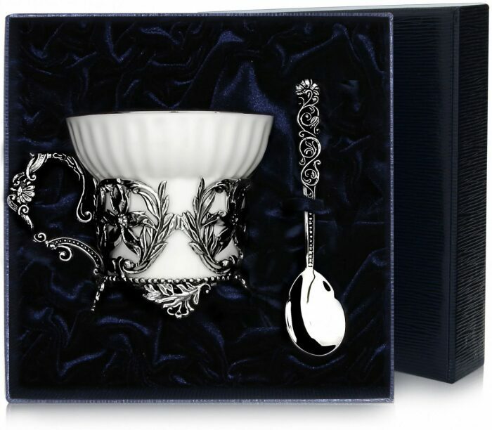 Silver tea set "Symphony": spoon, cup