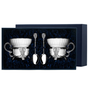 Silver tea set "Patron": spoon, cup