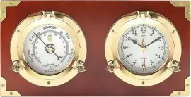 Настенные часы с барометром "Морской волк" Настенные часы с барометром "Морской волк"