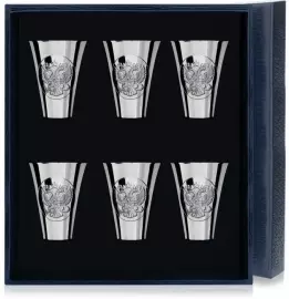 Набор рюмок для водки из серебра "Герб" на 6 персон