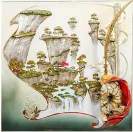 Панно "Сунь Укун - царь обезьян" из полистоуна