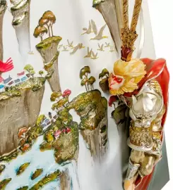 Панно "Сунь Укун - царь обезьян" из полистоуна