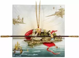 Панно из полистоуна "Сунь Укун - царь обезьян"