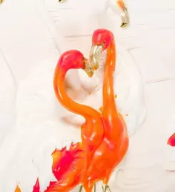 Панно декоративное "Долина фламинго" из полистоуна