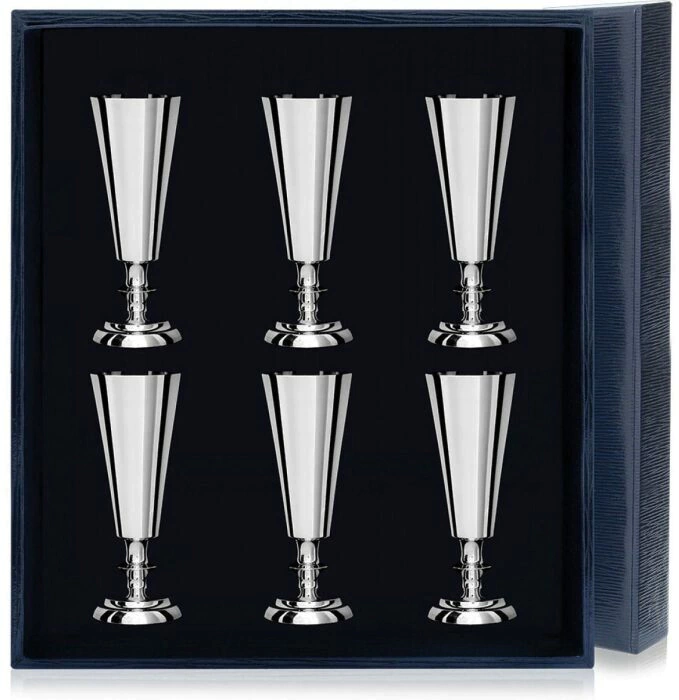 Set of silver liqueur glasses No. 2 for 6 persons