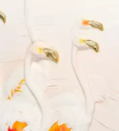 Панно декоративное "Долина фламинго" из полистоуна