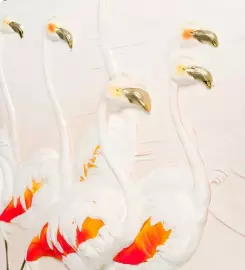 Панно декоративное "Долина фламинго" из полистоуна