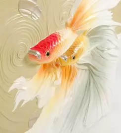 Панно декоративное "Рыбки Вуалехвосты" из полистоуна