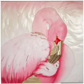 Панно декоративное "Чилийский фламинго" из полистоуна