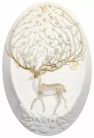 Панно декоративное из полистоуна "Сказочный олень"