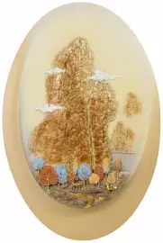 Панно декоративное "Горный пейзаж" из полистоуна