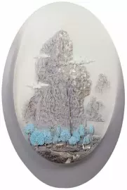 Панно декоративное  из полистоуна "Горный пейзаж"