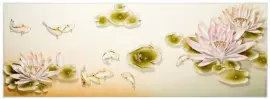 Панно декоративное "Цветы лотоса" из полистоуна