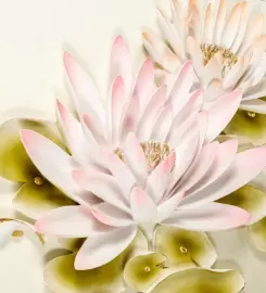 Панно декоративное "Цветы лотоса" из полистоуна