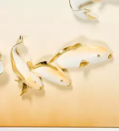 Панно декоративное "Цветы лотоса" из полистоуна