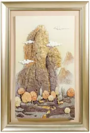 Панно декоративное "Затерянные горы" из полистоуна