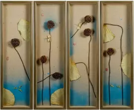 Панно модульное "Лазурное утро" из четырёх картин